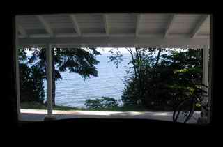Looking out the front window at the ocean